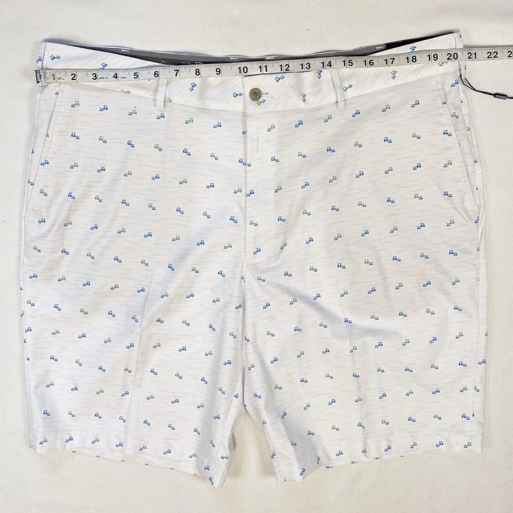 Walter Hagen Perfect 11 Shorts Size 40 White Mini Golf Cart Print 10" Inseam NWT - Picture 4 of 16
